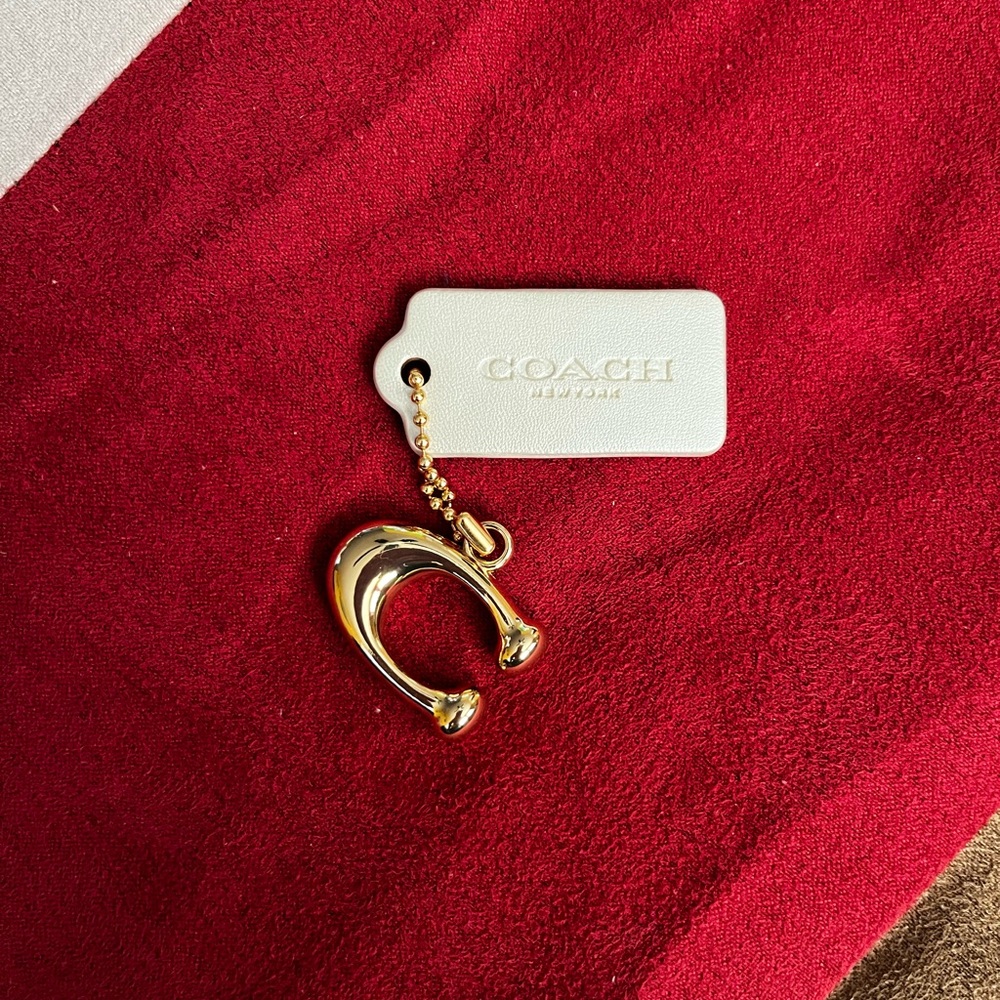 Coach Gold Keychain/Charm New